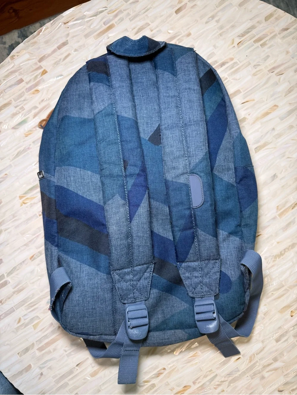Herschel Supply Company Blue Patterned Canvas Backpack